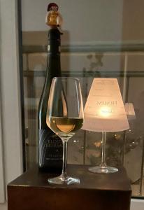Lampenschirm für Weinglas, Glasschirm, Weinglasdeko
