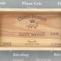 Holztablett aus Weinkiste von Chateau Belgrave Haut Medoc