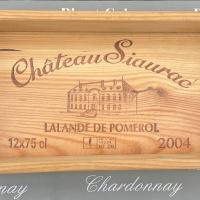 Holztablett aus Weinkiste von Chateau Siauvac