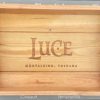 Holztablett aus Weinkiste LUCE  Montalcino Toscana