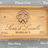 Holztablett aus Weinkiste von Sieur de Lasalle Margaux